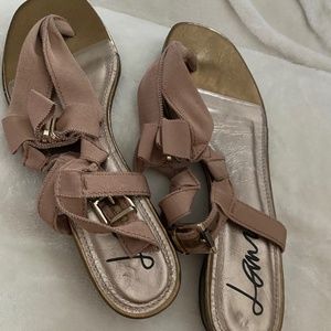 Lanvin Rose Colored Strappy Sandals